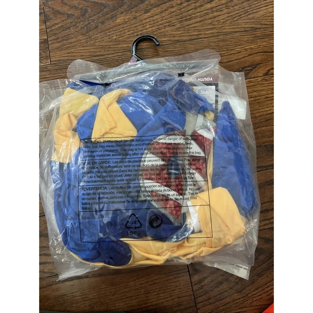 Youth UnisexSmall 6/7 Sonic Prime Costume Jumpsuit Tail Headpiece Gloves